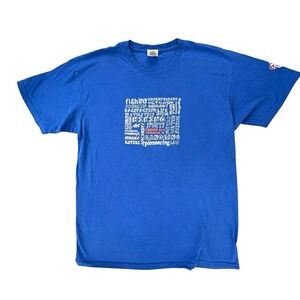 Vintage Gildan Troop 317 T Shirt Mens Large Boy Scouts Outdoor Activities‎ Blue